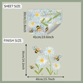 Dimensiones del diseño para pegatinas prismáticas de abejas y flores holográficas - 30x41cm Estilo 2 (HY-J014)