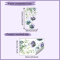 Tabla de tallas de pegatina de pared floral con diseño final y dimensiones de la hoja - 40*60CM/HY-E217