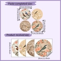 Size specifications for four Chinese style flower and bird circular wall decals 27cm diameter - 29*29CM (HY-F440)