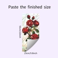 Spécifications de taille pour stickers muraux de roses de style vitrail autocollants - 25*56cm/HY-F466uv