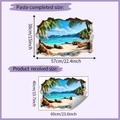 Detaillierte Maßangaben für 3D Wandtattoo Tropischer Strand Modell HY-E236 mit Größen - Tropischer Strand Palmen Stil (HY-E236)
