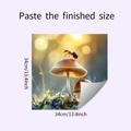 Detail der Pilz und Ameise Wandsticker mit Größenangabe von 34cm für die Dekoration - Ameise Und Pilz Makro Muster (HY-F472)
