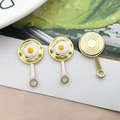 Creative fried egg frying pan enamel pendant charms for DIY jewelry making accessories - Pink Frying Pan with Fried Egg (14943)