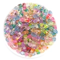 Ciondoli mini bottiglie di vetro colorate con conchiglie e glitter per gioielli fai da te - Bottiglia alla Deriva Diamante Conch (16439)