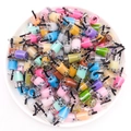 Miniature bubble tea resin pendants with colorful liquid and black pearls for DIY keychains - Pearl Milk Tea with Straw (16441)