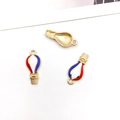 Hot air balloon USA flag alloy enamel charm pendant for DIY jewelry making - Flag Hot Air Balloon (16282)