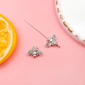 Vintage zilveren bijen kralen en pinnen voor het maken van handgemaakte sieraden en DIY - Bij Stijl (15988)