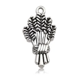 Vintage silver alloy grain stalk pendant for DIY necklaces and handmade jewelry crafts - Antique Silver Wheat Ear (12146)
