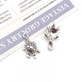 Antique silver sea turtle alloy pendant charms for DIY jewelry making accessories - Sea Turtle (4256) / 12x23mm