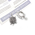 Pair of vintage silver sea turtle charms for DIY bracelet making and jewelry crafting - Sea Turtle (5889) / 18x34mm
