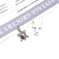 Vintage silver alloy turtle charms for DIY jewelry making with intricate shell texture - Sea Turtle (10359) / 17x10mm