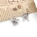 Par de dijes de tetera en plata antigua con corazones en relieve para joyería artesanal DIY - 1 Tetera Antigua De Plata - 19x21 Mm - 26 G - 8517