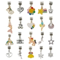 Set de 20 dijes de aleación esmaltada incluyendo arcoíris corona y estrellas mixtas - Dijes de Esmalte Colorido (HK794)