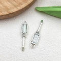 Pair of silver-finished alloy screwdriver pendants for DIY jewelry making and keychains - Screwdriver (8522)