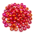 Perles en résine UV facettées dégradé rouge avec revêtement AB pour bijoux DIY - Rouge