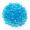 Perles à facettes en résine turquoise avec revêtement AB pour bijoux artisanaux - Bleu
