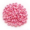 Perles en résine facettées roses avec fini irisé UV et grands trous pour loisirs créatifs - Rose
