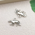 Silver leopard animal charms for jewelry making, zinc alloy pendants with hanging ring - Animal Leopard (11275) / 16x12mm