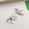 Pair of antique silver camel pendants with loops for DIY jewelry making - Camel (11288) / 16x16mm