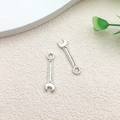 Silver alloy wrench pendant set for DIY bracelets and jewelry making crafts - Wrench Tool Style (8523) / 6x24mm