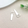 Silver alloy mini saw charms for DIY jewelry making with realistic metallic finish - Saw Tool Style (8524) / 9x23mm