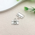 Vintage silver alloy camera charm pendant for DIY jewelry making and bracelet accessories - Camera Style (11178) / 16x15mm
