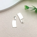 Silver mini cleaver pendants in alloy metal for DIY jewelry making and charms - Cleaver Tool Style (11185) / 10x24mm