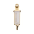 Syringe-shaped medical charm DIY pendant in gold and white alloy for jewelry making - Syringe Style (12005) / 9x30mm