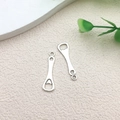 Polished silver metal bottle opener charms for DIY jewelry making and pendants - Bottle Opener Tool Style (11228) / 8x25mm