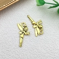Gouden feeënhangers van metaal voor DIY-sieraden zoals kettingen en armbanden - Engel (10236) / 12x25mm