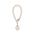 Golden keychain chain with white enamel letter J pendant and lobster clasp for bags - Letter J White Enamel Alloy Charm