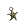 Retro bronze starfish alloy pendant with striped texture for DIY jewelry making - Antique Bronze Starfish