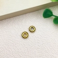 Pair of antique gold gear-shaped alloy beads for DIY jewelry and bracelets - Round Spacer Bead (10157)