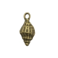 Vintage bronze alloy conch shell pendant for DIY jewelry making and necklaces - Antique Bronze Conch Style B
