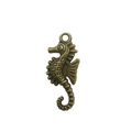 Antique bronze seahorse charm for DIY jewelry making with detailed vintage sea life texture - Antique Bronze Seahorse Style B