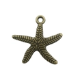 Vintage bronze starfish alloy charm pendant with textured surface for DIY jewelry making - Antique Bronze Starfish Style D