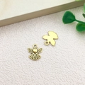 Antique gold alloy angel and ginkgo leaf pendants for DIY jewelry making - Angel Shape (10234)