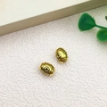 Antique gold oval totem beads for DIY jewelry and handmade woven bracelets - Spacer Bead Style (11078)
