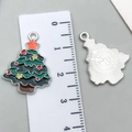 Pendentif sapin de Noël en alliage émaillé vert avec échelle de mesure précise - Style Sapin de Noël (19651) / Vert