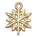 Exquis pendentif flocon de neige en alliage plaqué or pour création bijoux Noël - Style Flocon de Neige (15482)
