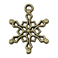 Ciondolo a fiocco di neve in lega di bronzo per gioielli fai da te e decorazioni - Stile Fiocco di Neve (20002)