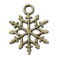 Ciondolo a fiocco di neve in lega di bronzo con design geometrico per gioielli DIY - Stile Fiocco di Neve (20006)