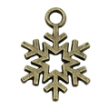 Ciondolo a fiocco di neve bronzo antico accessorio in lega per orecchini fai da te - Stile Fiocco di Neve (20014)