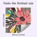 Detalle de adhesivo floral de 34x34cm con reverso autoadhesivo para muebles de cocina - Estilo 34x34cm (HY-F284)