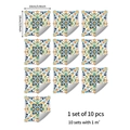 Detalle de pegatinas de azulejos mandala vintage de 10x10cm con soporte autoadhesivo - 10*10cm/HY-CZ008 Película de Cristal