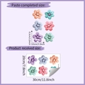 Détails des stickers muraux fleurs en tricot colorés avec dimensions et plan de 20x30cm - 20*30cm/HY-F304