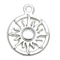 Silberner Hohler Sonnenstern-Anhänger aus Legierung für DIY-Schmuckherstellung - Kleiner Sonnenstil (20838) / 1个装 (16x19mm) / Hellsilber