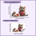 Tabella taglie adesivo da parete gatto e topo con foglio 30x20cm e layout finale - Stile Gatto Topo Tè Pomeridiano (HY-F324) / 20x30cm/HY-F324