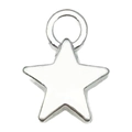 Polierter silberner Stern-Legierungsanhänger mit Verbindungsring für DIY-Schmuck - Kleines Pentagramm-Stil (20846)