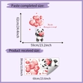 Detail showing panda wall sticker sheet size 30x60cm and finished layout size 62x59cm - 30cmx60cm (HY-B080)
